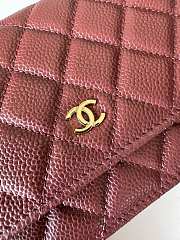 Chanel Wallet On Chain Red Wine Caviar Gold 19x12x3cm - 2