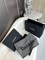 Chanel White Black Scarf 45x185cm - 2