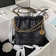 Chanel 22 Mini Handbag Black Caviar Gold 20 × 19 × 6 cm - 1