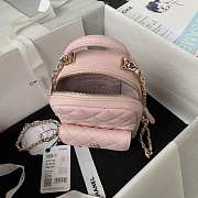 Chanel Backpack Mini Pink Caviar Gold 18x13x9cm - 5