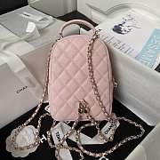 Chanel Backpack Mini Pink Caviar Gold 18x13x9cm - 4