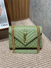 YSL Envelope Green Gold 24x17x6cm - 1