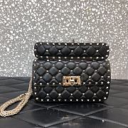 Valentino Small Rockstud Spike Bag Black 20x5x11.5cm - 1