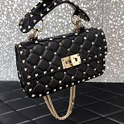 Valentino Small Rockstud Spike Bag Black 20x5x11.5cm - 5