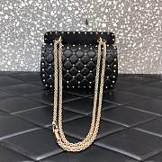 Valentino Small Rockstud Spike Bag Black 20x5x11.5cm - 3