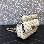 Valentino Small Rockstud Spike Bag White 20x5x11.5cm - 4