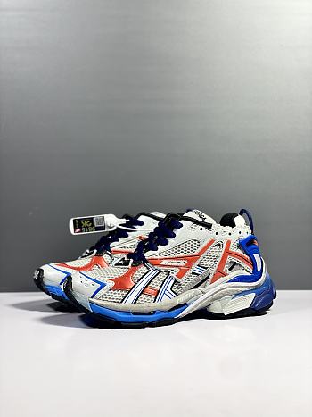 Balenciaga Runner Distressed Panelled Mesh Sneakers Blue