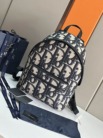 Dior Rider Backpack Black Beige Maxi Oblique 30 x 42 x 15 cm