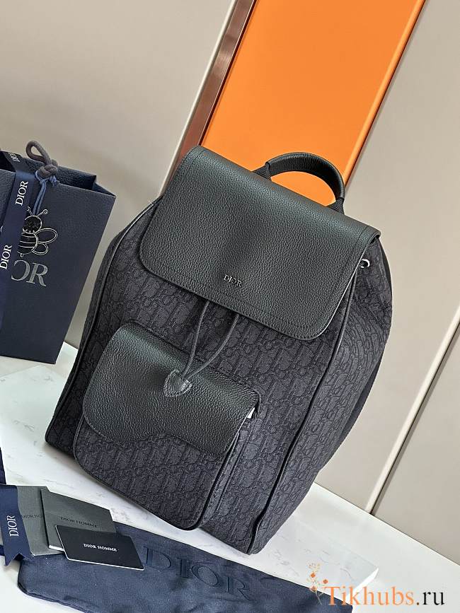 Dior Saddle Backpack Black Oblique 41.5 x 28.5 x 15 cm - 1