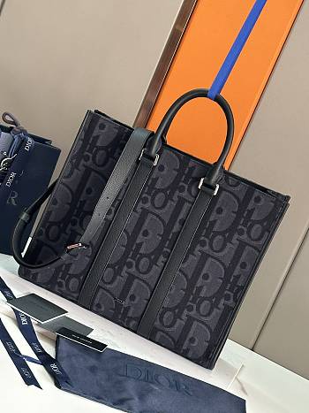 Dior East-West Tote Bag Black Maxi 40.5 x 35 x 12 cm 