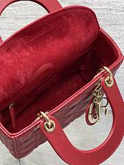 Dior Small Lady Red Gold Hardware 20cm - 6