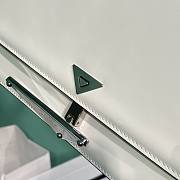 Prada Triangle-Logo Leather Shoulder Bag White 24x15x6cm - 6