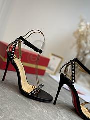 Christian Louboutin So Me 100 Studded Leather Sandals Black - 1