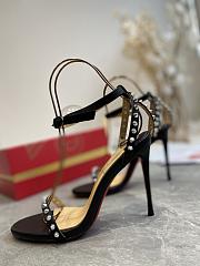 Christian Louboutin So Me 100 Studded Leather Sandals Black - 2