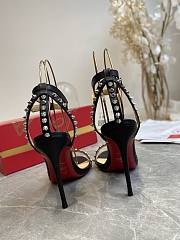 Christian Louboutin So Me 100 Studded Leather Sandals Black - 3