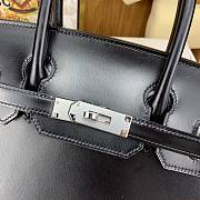 Hermes Birkin Black Box Silver Hardware 30cm - 2