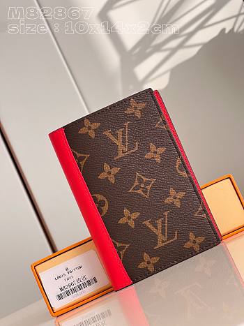 Louis Vuitton LV Passport Cover Monogram Red 10 x 14 x 2.5 cm