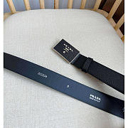 Prada Saffiano Leather Belt Black 3.5cm - 3