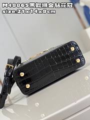 Louis Vuitton LV Mini Capucines Crocodile Black 21cm - 6