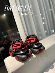 Balmain Black Red Sneaker - 5
