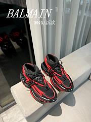 Balmain Black Red Sneaker - 4