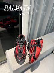 Balmain Black Red Sneaker - 3
