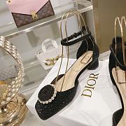 Dior Rose Pump Black Suede Calfskin With Strass 3.5cm - 5