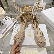 Dior Rose Pump Beige Suede Calfskin With Strass 3.5cm - 2