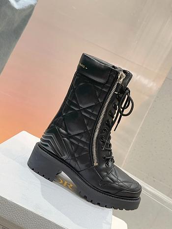 Dior D-Leader Ankle Boot Quilted Cannage Calfskin Black