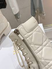 Dior D-Leader Ankle Boot Quilted Cannage Calfskin White - 2