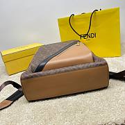 Fendi Backpack Chiodo Diagonal Brown 43x14x33cm - 5