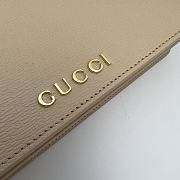 Gucci Chain Wallet With Gucci Script Beige 20x12.5x4cm - 4