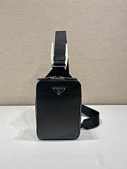 Prada Brique Saffiano Leather Bag Black 20x14x4cm  - 1