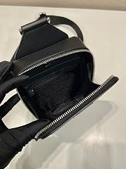 Prada Brique Saffiano Leather Bag Black 20x14x4cm  - 2