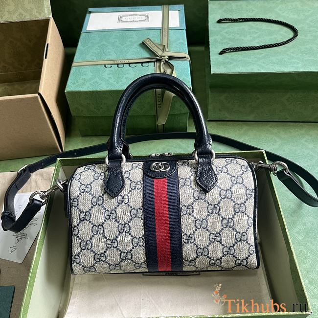 Gucci Ophidia GG Mini Top Handle Bag Blue 21.5x14x11.5cm - 1