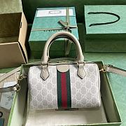 Gucci Ophidia GG Mini Top Handle Bag Beige White 21.5x14x11.5cm - 5