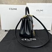Celine Small 16 Bag Calfskin Black 23x19x10.5cm - 6