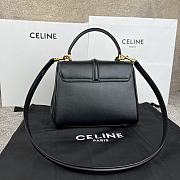 Celine Small 16 Bag Calfskin Black 23x19x10.5cm - 5