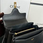 Celine Mini 16 Satinated Calfskin Black 18.5x15.5x9cm - 6