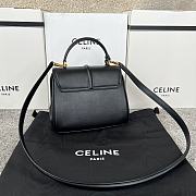 Celine Mini 16 Satinated Calfskin Black 18.5x15.5x9cm - 5