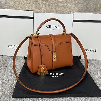 Celine Small 16 Bag Calfskin Tan 23x19x10.5cm