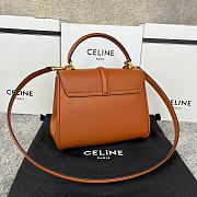 Celine Small 16 Bag Calfskin Tan 23x19x10.5cm - 6