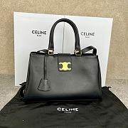 Celine Medium Appoline Bag Calfskin Black 37.5 x 22 x 16 cm - 1