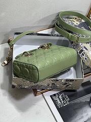 Dior Small Lady D-joy Bag Green 22x12x6cm - 4