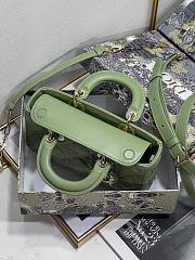 Dior Small Lady D-joy Bag Green 22x12x6cm - 3