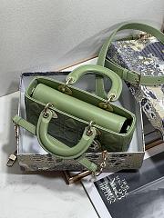 Dior Small Lady D-joy Bag Green 22x12x6cm - 2