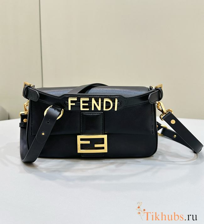 Fendi Baguette Black Nappa Leather Bag Black 27x15x6cm - 1