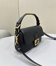 Fendi Baguette Black Nappa Leather Bag Black 27x15x6cm - 3