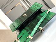 BVLGARI Serpenti Forever Snakeskin Shoulder Bag Green 22x15x4.5cm - 6