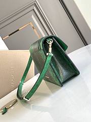 BVLGARI Serpenti Forever Snakeskin Shoulder Bag Green 22x15x4.5cm - 4